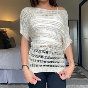Hinge crochet off the shoulder top